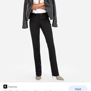 Black straight midrise dress pants